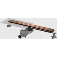 Душевой трап (лоток) Boheme Premium Trendy 983-60-CB 60 см, с решеткой, щелевой, медь матовая