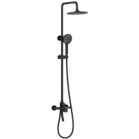 Душевая система Wonzon & Woghand Click WW-N3S962-MB 224 мм, со смесителем, черный матовый