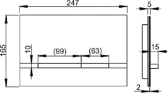 кнопка смыва alcaplast flat stripe для инсталляции, металлическая, алюминий матовый