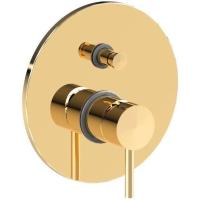 Смеситель Paffoni Light LIG015HG для ванны и душа, встраиваемый, с внутренней частью, золотой