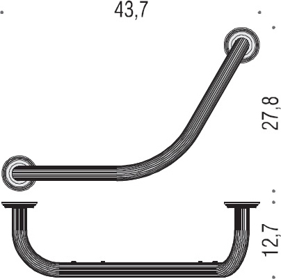 Поручень для ванны Colombo Design Hermitage B3376.OA цвет бронза