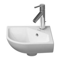 Duravit ME by Starck Угловая раковина для рук с перел., с 1 отв. под смес., 430x380мм, цвет Белый