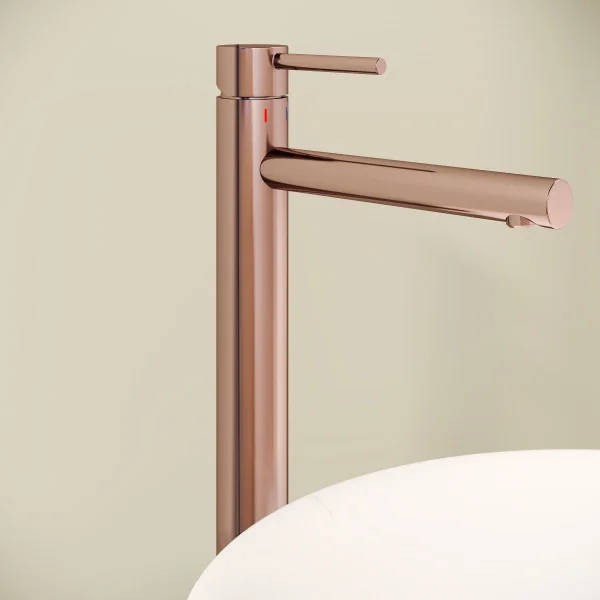 смеситель vitra origin a4255829 для раковины, медный