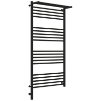 Полотенцесушитель электрический 1200x600 черный матовый МЭМ левый Сунержа Богема с полкой 3,0 31-5806-1260