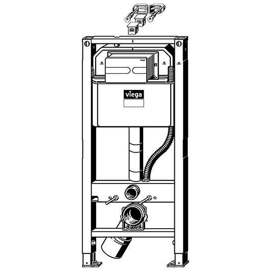 система инсталляции для унитазов viega prevista 8522.10 792862 с кнопкой смыва