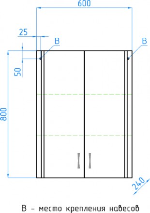 шкаф подвесной style line эко стандарт 60 белый