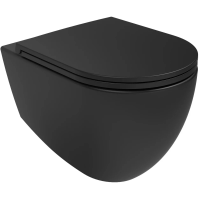 Унитаз подвесной Isvea Infinity 10NF02001SV-2N безободковый, черный матовый