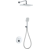 Душевой комплект Wonzon & Woghand WW-D2017-A-CR 300x200 мм, с термостатом, хром