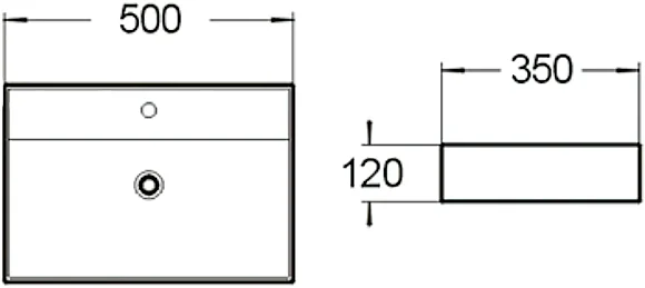 раковина 50x35 см santiline sl-1001