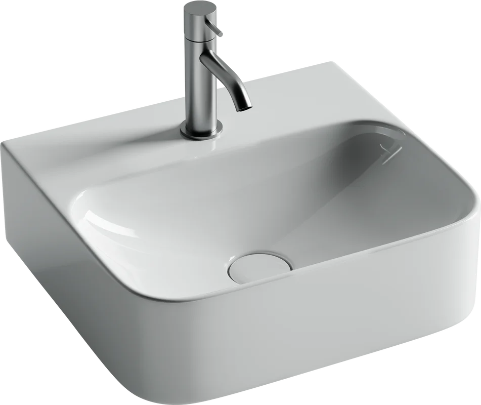 Раковина Ceramicanova Aura CN2005 подвесная, 43.5x35 см, белая