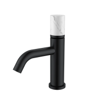 Смеситель для раковины Boheme Stick 121-B-MR-W Черный Белый