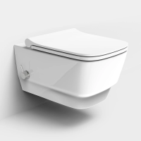 Унитаз биде Boheme Bello 971-2-W подвесной Белый глянец без сиденья