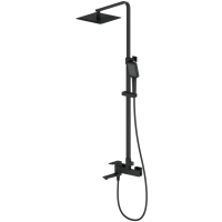 Душевая система Wonzon & Woghand Edge WW-88739003-MB 250 мм, со смесителем, черный матовый