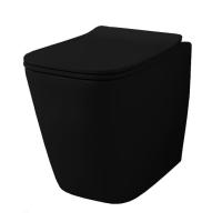 Унитаз приставной Artceram A16 ASV004 17 00, безободковый, без сиденья, цвет-Matt Black