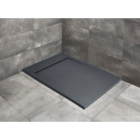 Душевой поддон из литьевого мрамора 210×100 см Radaway Teos F Anthracite HTF210100-64