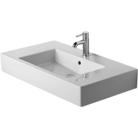 Раковина Duravit Vero 0329850000 накладная/подвесная, с перел., 85x49 см, белый