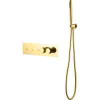 Термостат для ванны Boheme Fusion 131-SYS-G встраиваемый, с душевым гарнитуром, золотой