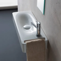 Раковина подвесная 60 см Scarabeo Soft-Hung-Cube 1511, белая