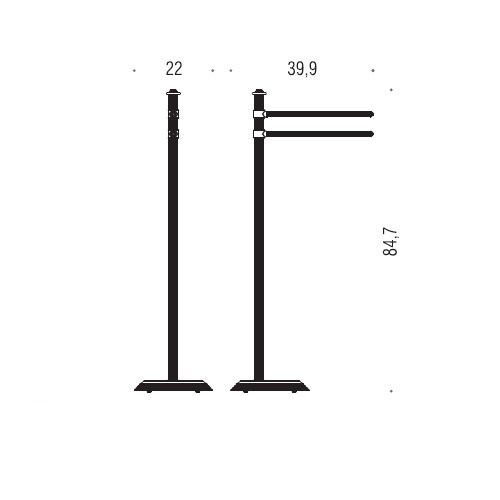 Напольная стойка Colombo Design Hermitage В3338 хром