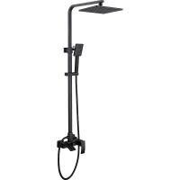 Душевая система Abber Wasserfall AF8616B, черный матовый