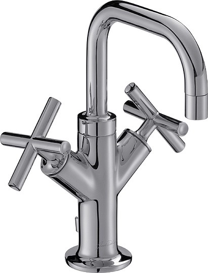 смеситель для раковины jacob delafon purist e14594-3-cp с донным клапаном