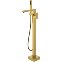 Смеситель напольный для ванны Boheme Qubic 479-BR бронза