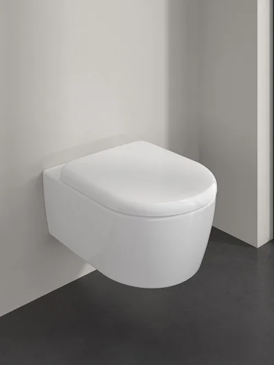 унитаз подвесной villeroy&boch skyla 5656cl01 безободковый с сиденьем микролифт, цвет альпийский белый