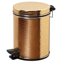 Мусорное ведро Camelos 05GKR-9 золото крокодил