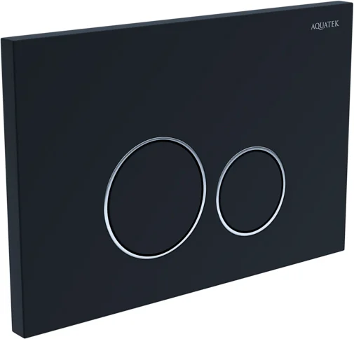 кнопка смыва aquatek kdi-0000020 для инсталляции, пластик, черная матовая