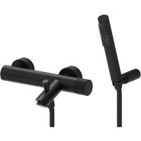 Смеситель Paffoni Jo JO023NO для ванны, с душевым гарнитуром, черный матовый