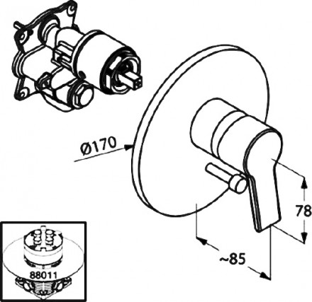 смеситель для ванны kludi o-cean 387500575