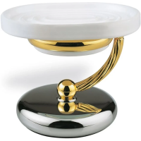 Мыльница Stil Haus Giunone G719(02) настольная, хром/золотой