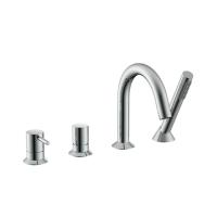 Смеситель Nemo Round NM-2352CR на борт ванны, 4 отв., с ручным душем, цвет хром