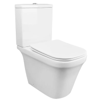 Унитаз компакт Azario Formal AZ-1353B напольный, безободковый, с бачком и сиденьем микролифт, 37х31.5х79 см, белый