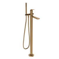 Смеситель Gessi Ventaglio 72028#726 для ванны, напольный, внешняя часть, с перекл и ручным душем , цвет Warm Bronze Br PVD
