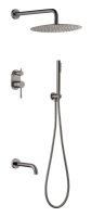 Душевая система Boheme Uno 464-2-GM Оружейная сталь
