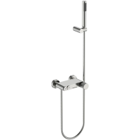 Смеситель для ванны Boheme Stick Linea 123-NB.3 с душевым гарнитуром, никель матовый