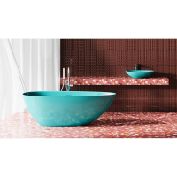 Ванна из литьевого мрамора Salini S-Sense Paola IN Classic 101611GF 160x77 см, отдельностоящая, покраска по RAL глянец полностью