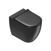 Унитаз Catalano Sfera 0514550022 приставной, безободковый, 35x55 см, смыв торнадо, Cataglaze, черный матовый