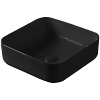 Раковина SantiLine SL-1052B накладная, 38.5x38.5 см, черный матовый