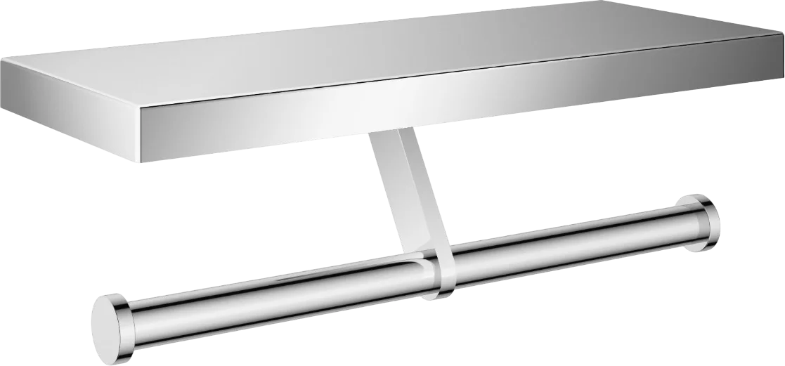 Держатель туалетной бумаги Wonzon & Woghand WW-V3802-CR хром, с полкой