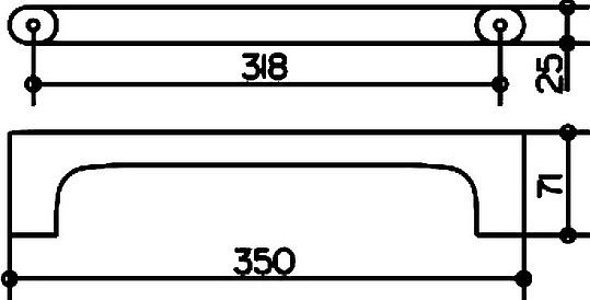 Поручень для ванны Keuco Edition 400 350 мм 11507 010000 цвет хром