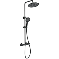 Душевая система Wonzon & Woghand Inn 1 WW-B3013-T1-MB 255 мм, с термостатом, черный матовый