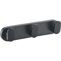 Планка с крючками Wonzon & Woghand Carbon WW-7735 для ванны, черный матовый