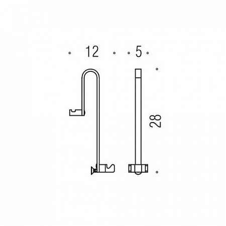Держатель для стеклоочистителя на перегородку Colombo Design Complementi B9638