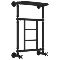 Водяной полотенцесушитель Сунержа Ренессанс 1452 660х400 31-0282-6640 с полкой черный матовый