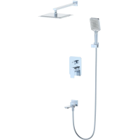 Душевой комплект Wonzon & Woghand Diamond WW-88939011-CR 300 мм, со смесителем, хром