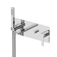Смеситель встроенный для ванны Gattoni Color 8005/80C0 с ручной лейкой, цвет: хром