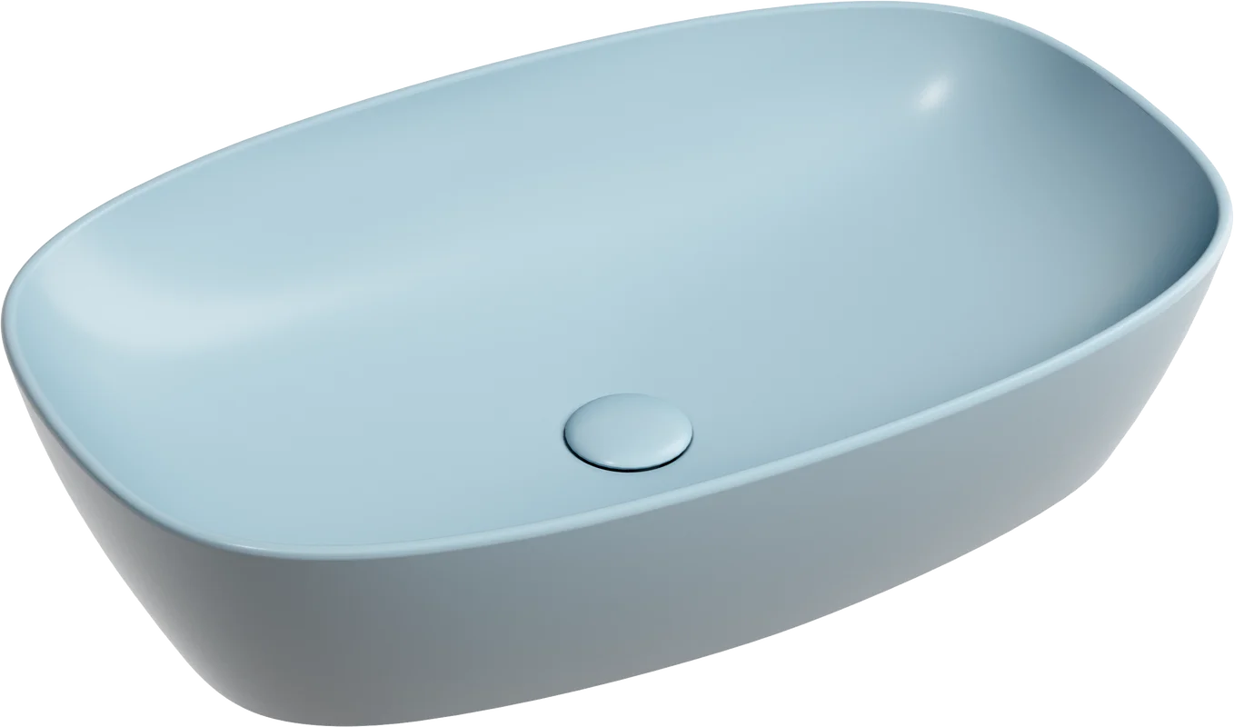 Раковина Ceramicanova Element CN6049ML накладная, 60x38 см, голубая матовая
