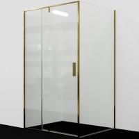 Душевая стенка WasserKRAFT Aisch 80 55P06-RP80 профиль золото, стекло матовое стекло прозрачное
